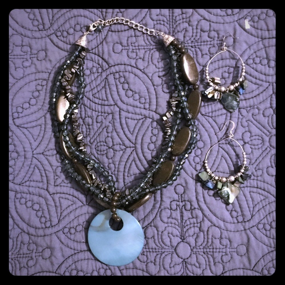 4-strand Necklace and Earring Set
